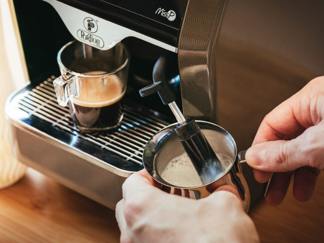 caffè con la schiuma